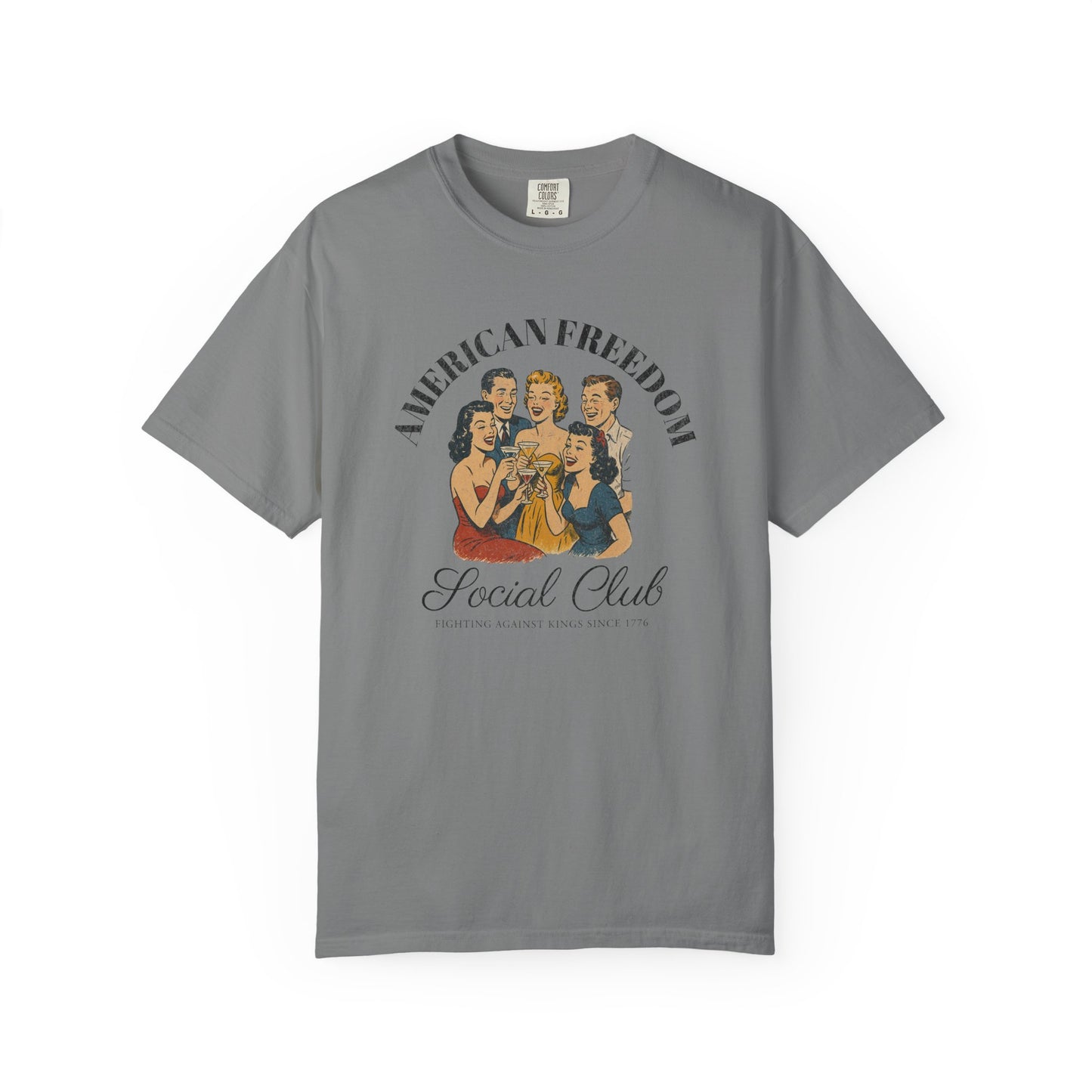 American Freedom Social Club Vintage Graphic T-Shirt - Relaxed Fit