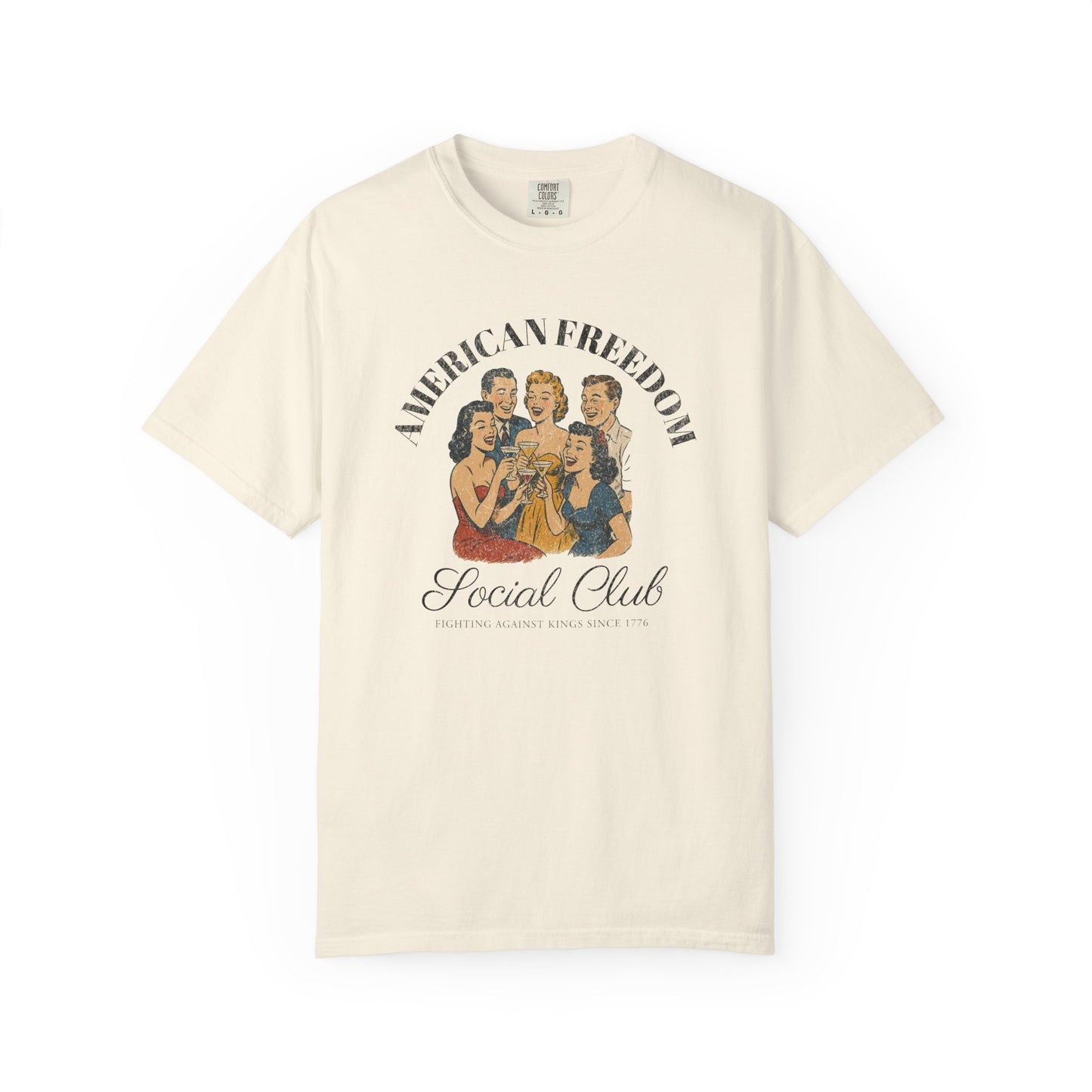 American Freedom Social Club Vintage Graphic T-Shirt - Relaxed Fit