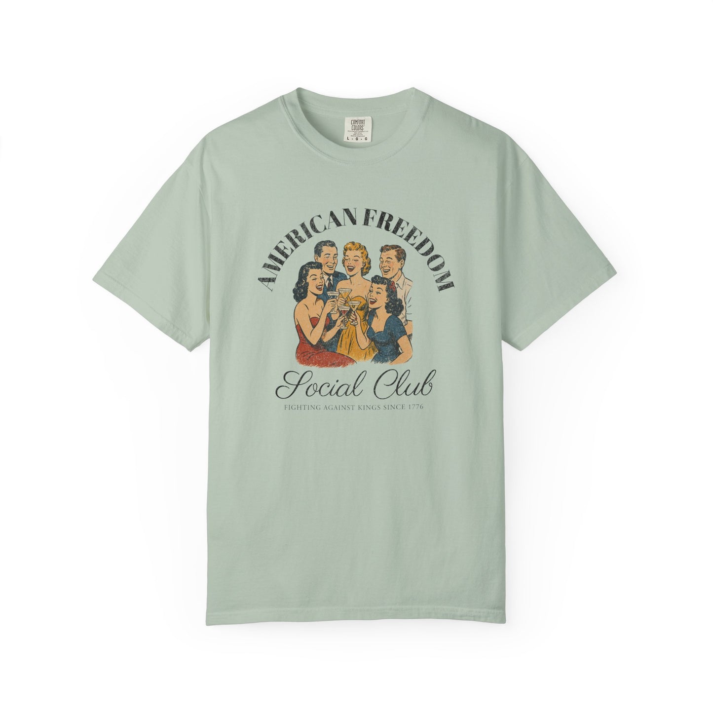 American Freedom Social Club Vintage Graphic T-Shirt - Relaxed Fit