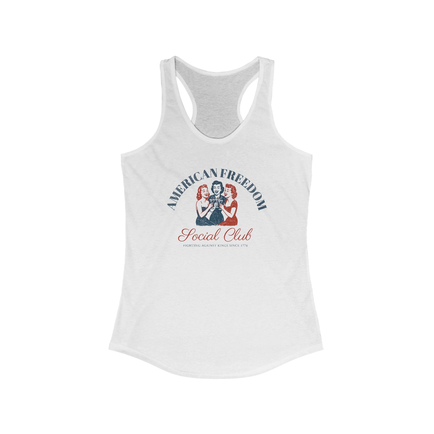 American Freedom Social Club Red & Blue Vintage Tank Top