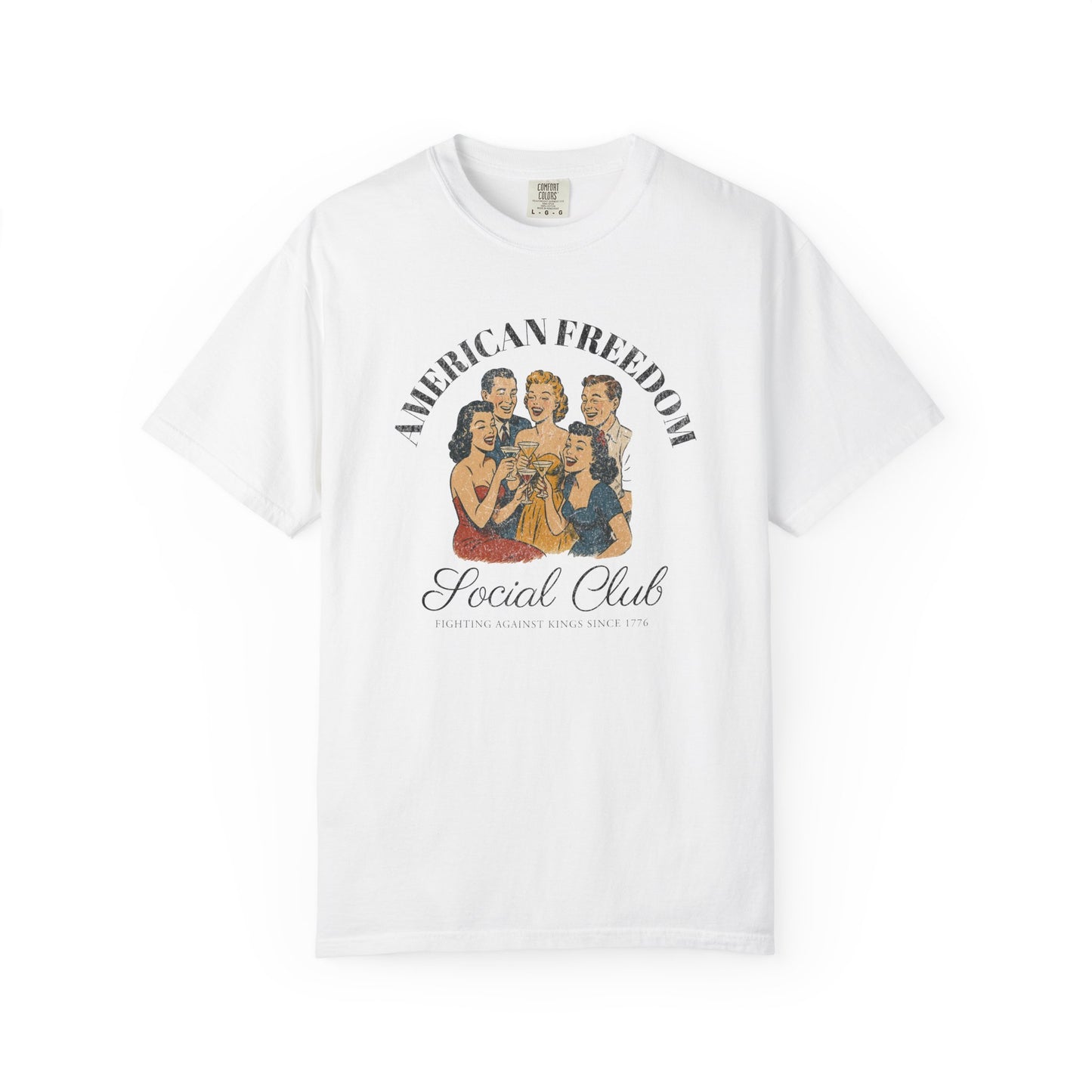 American Freedom Social Club Vintage Graphic T-Shirt - Relaxed Fit