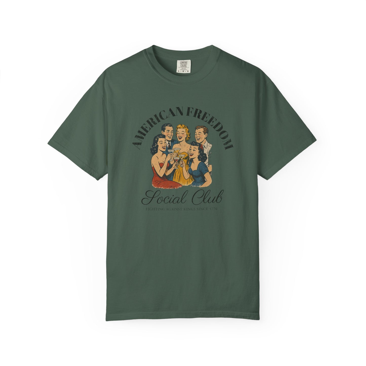 American Freedom Social Club Vintage Graphic T-Shirt - Relaxed Fit