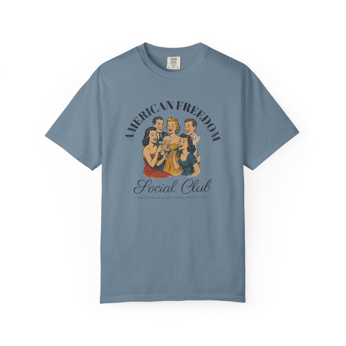 American Freedom Social Club Vintage Graphic T-Shirt - Relaxed Fit