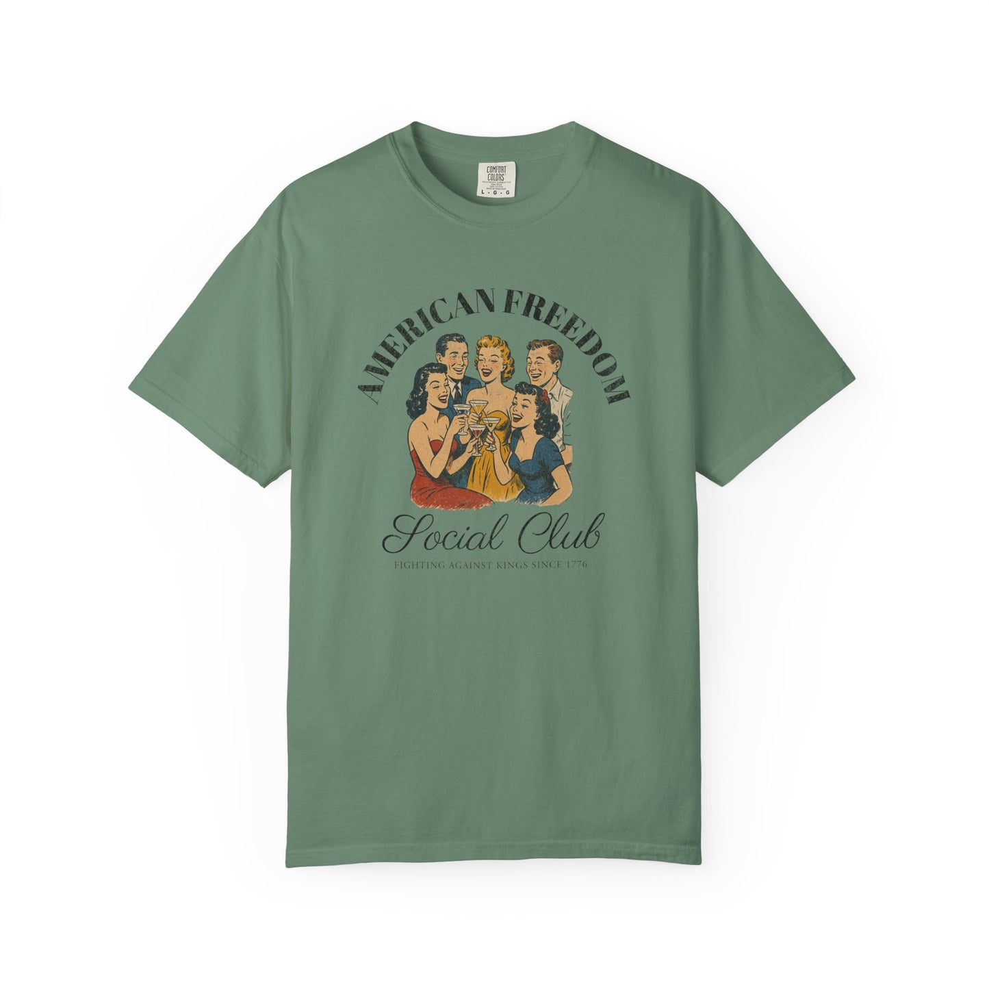 American Freedom Social Club Vintage Graphic T-Shirt - Relaxed Fit