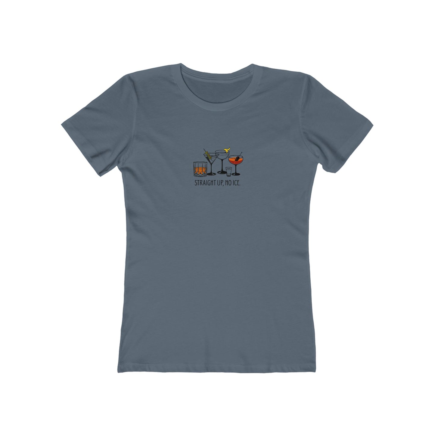 Straight Up, No ICE Cocktails T-Shirt - Classic Fit