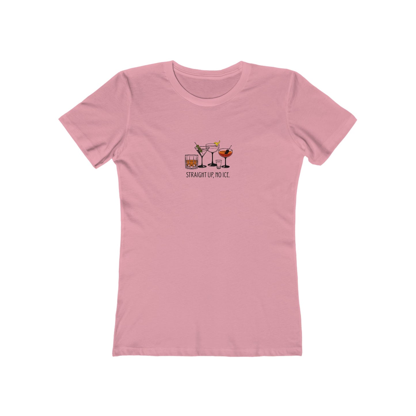 Straight Up, No ICE Cocktails T-Shirt - Classic Fit