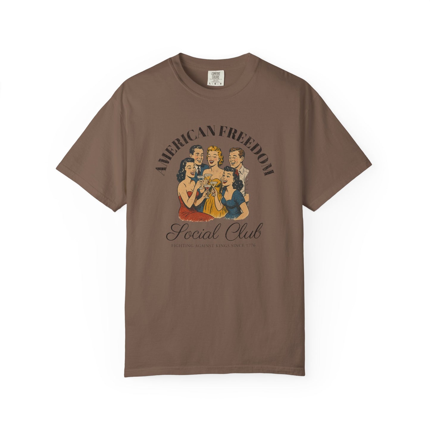 American Freedom Social Club Vintage Graphic T-Shirt - Relaxed Fit