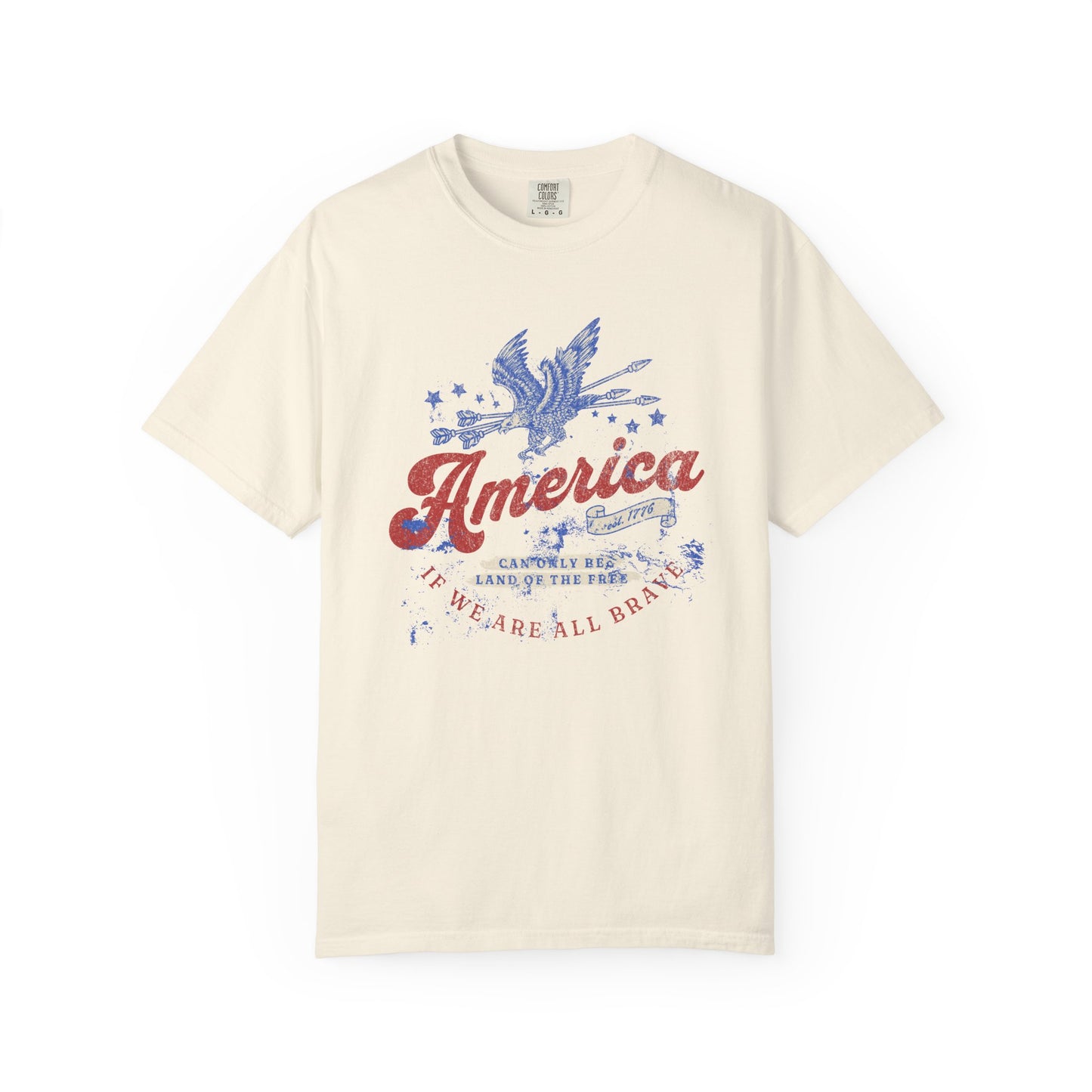 America Land of the Free Vintage Graphic T-Shirt - Relaxed Fit