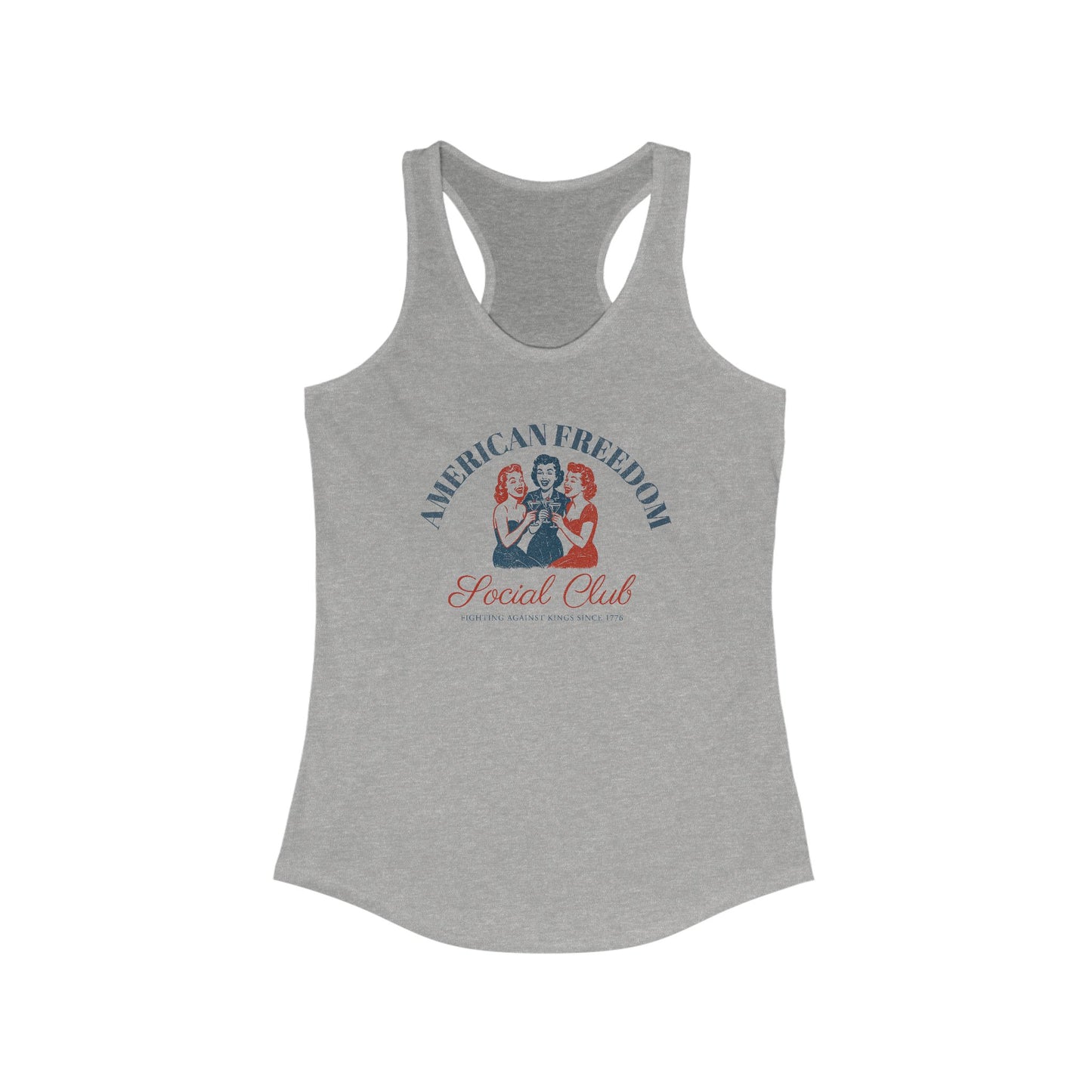 American Freedom Social Club Red & Blue Vintage Tank Top