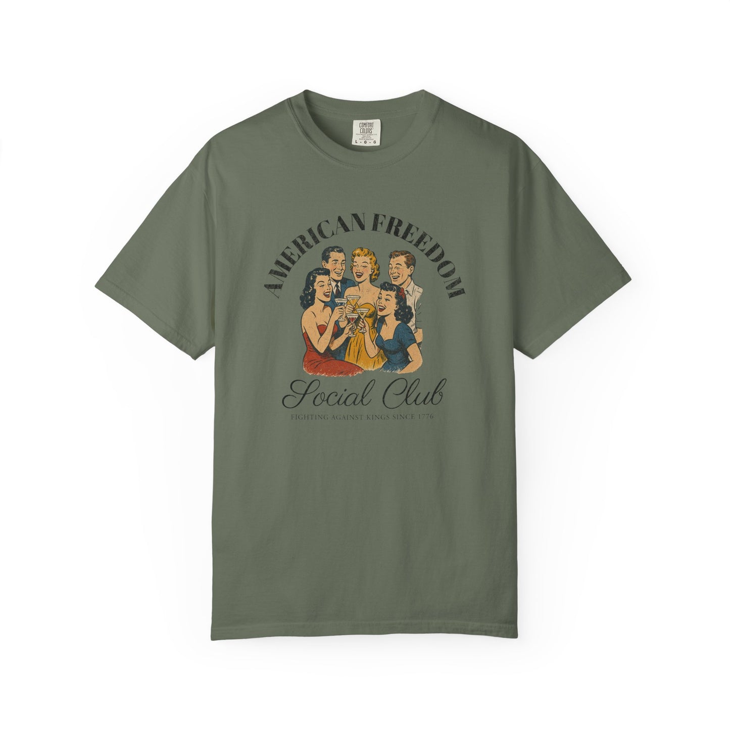 American Freedom Social Club Vintage Graphic T-Shirt - Relaxed Fit