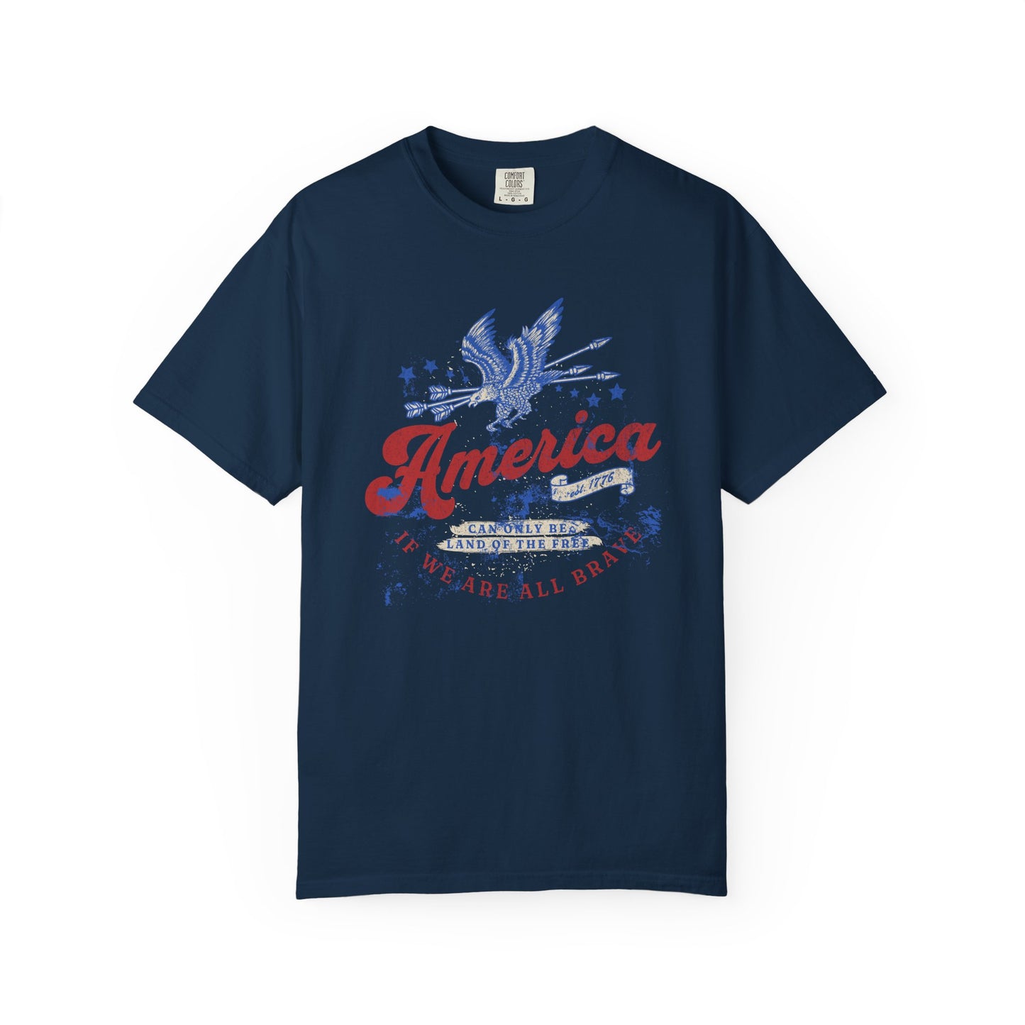 America Land of the Free Vintage Graphic T-Shirt - Relaxed Fit