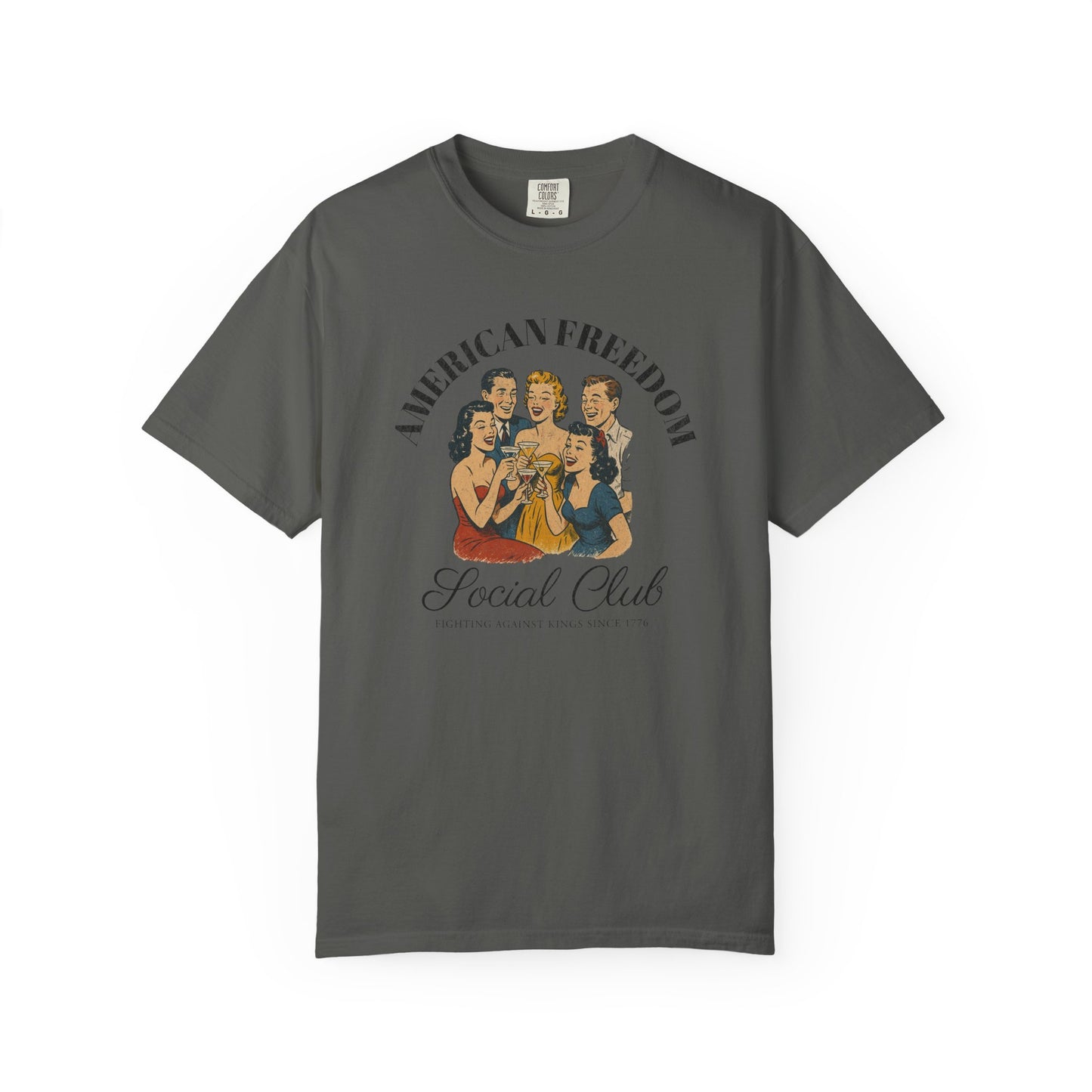 American Freedom Social Club Vintage Graphic T-Shirt - Relaxed Fit