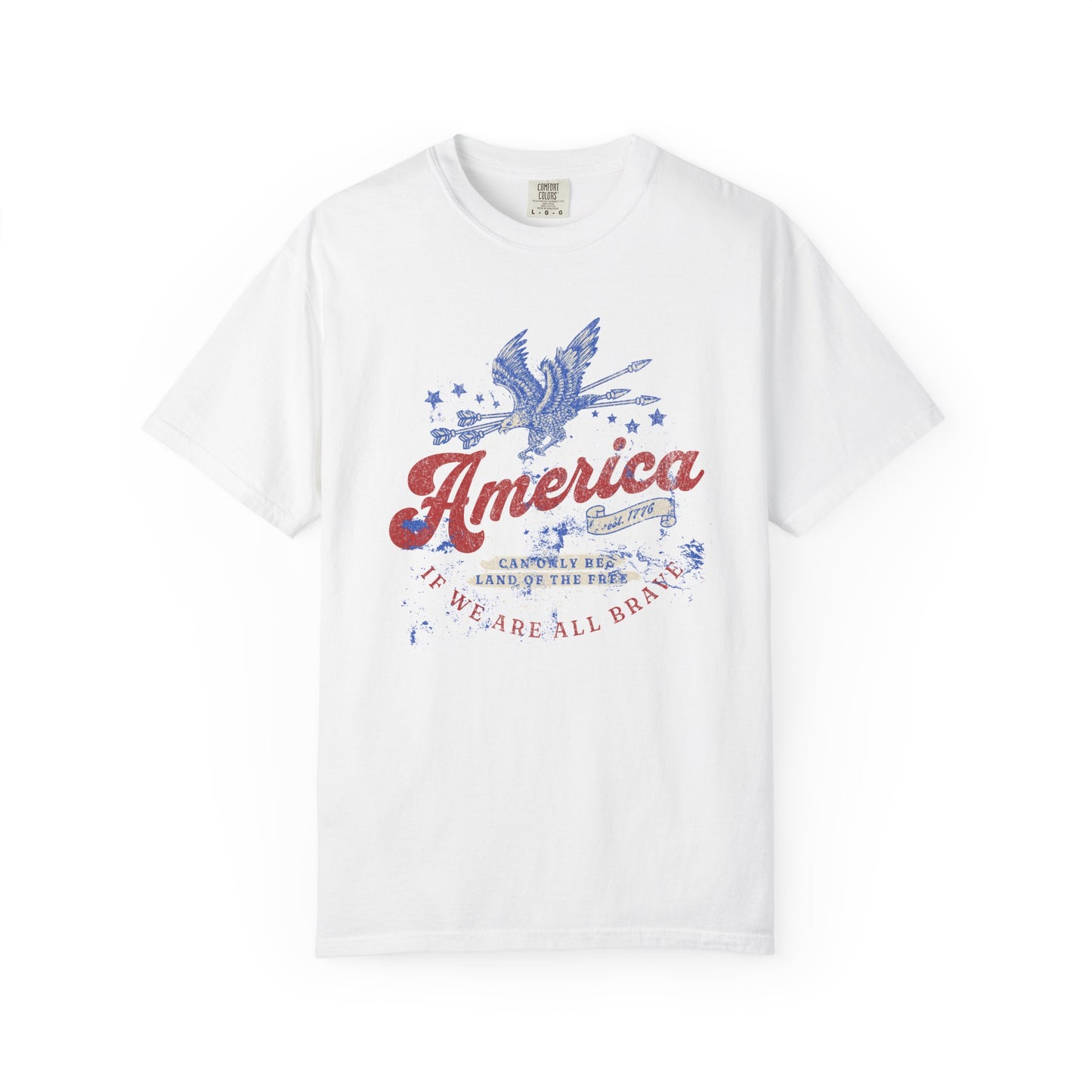 America Land of the Free Vintage Graphic T-Shirt - Relaxed Fit