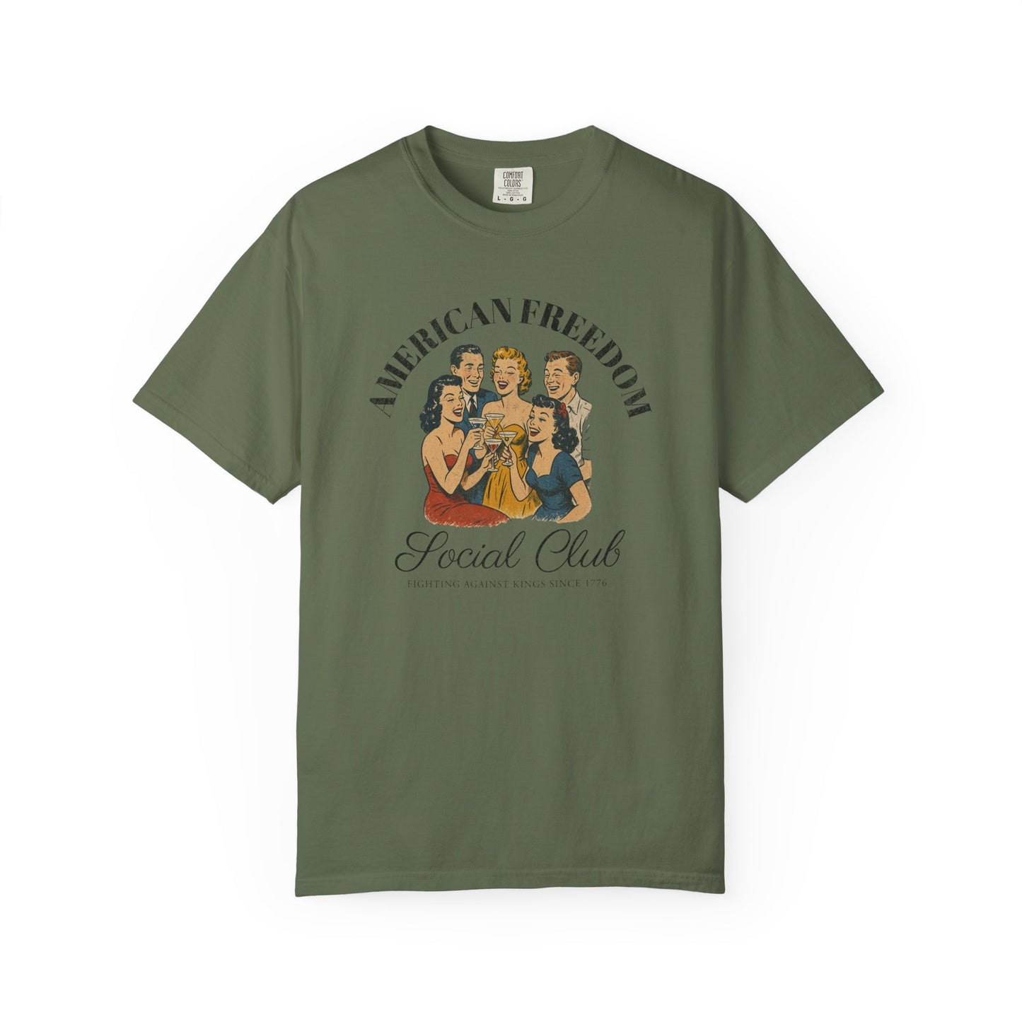 American Freedom Social Club Vintage Graphic T-Shirt - Relaxed Fit