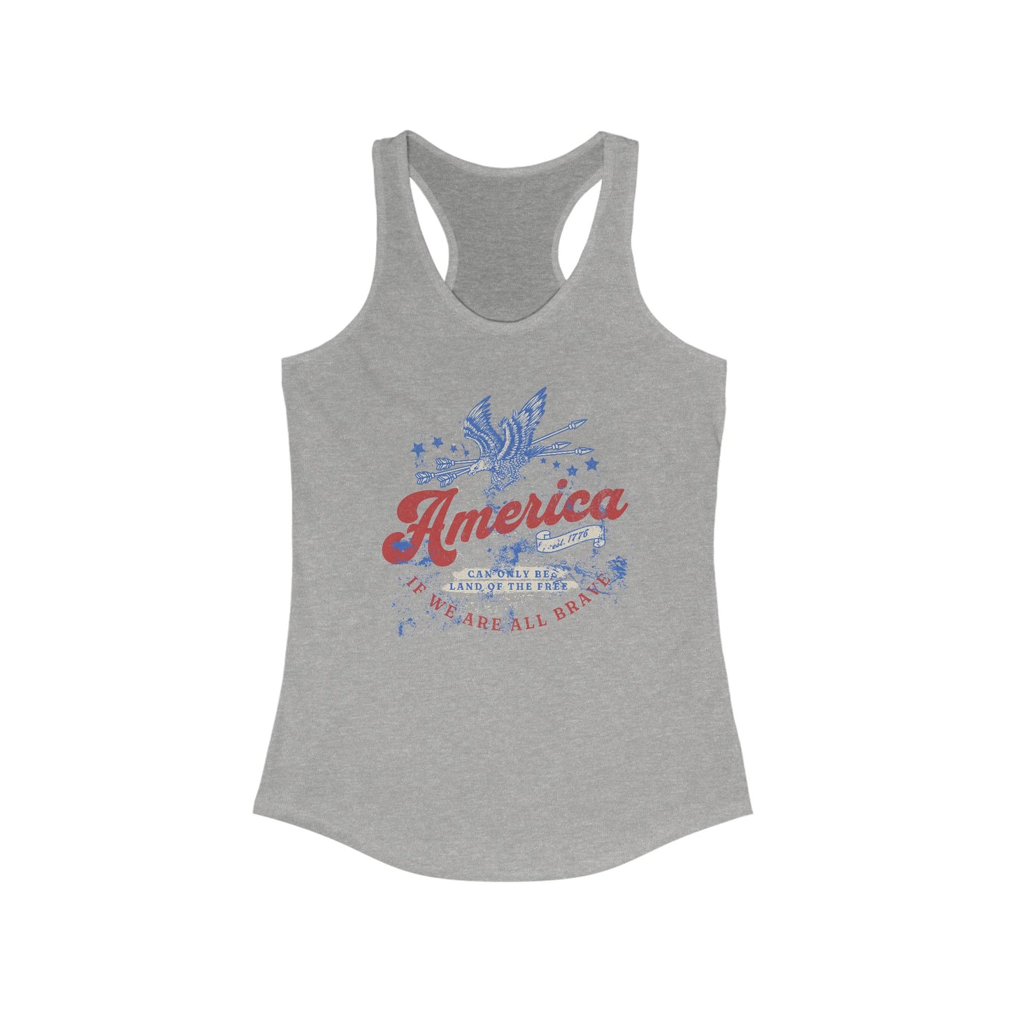 America Land of the Free Vintage Graphic Tank Top