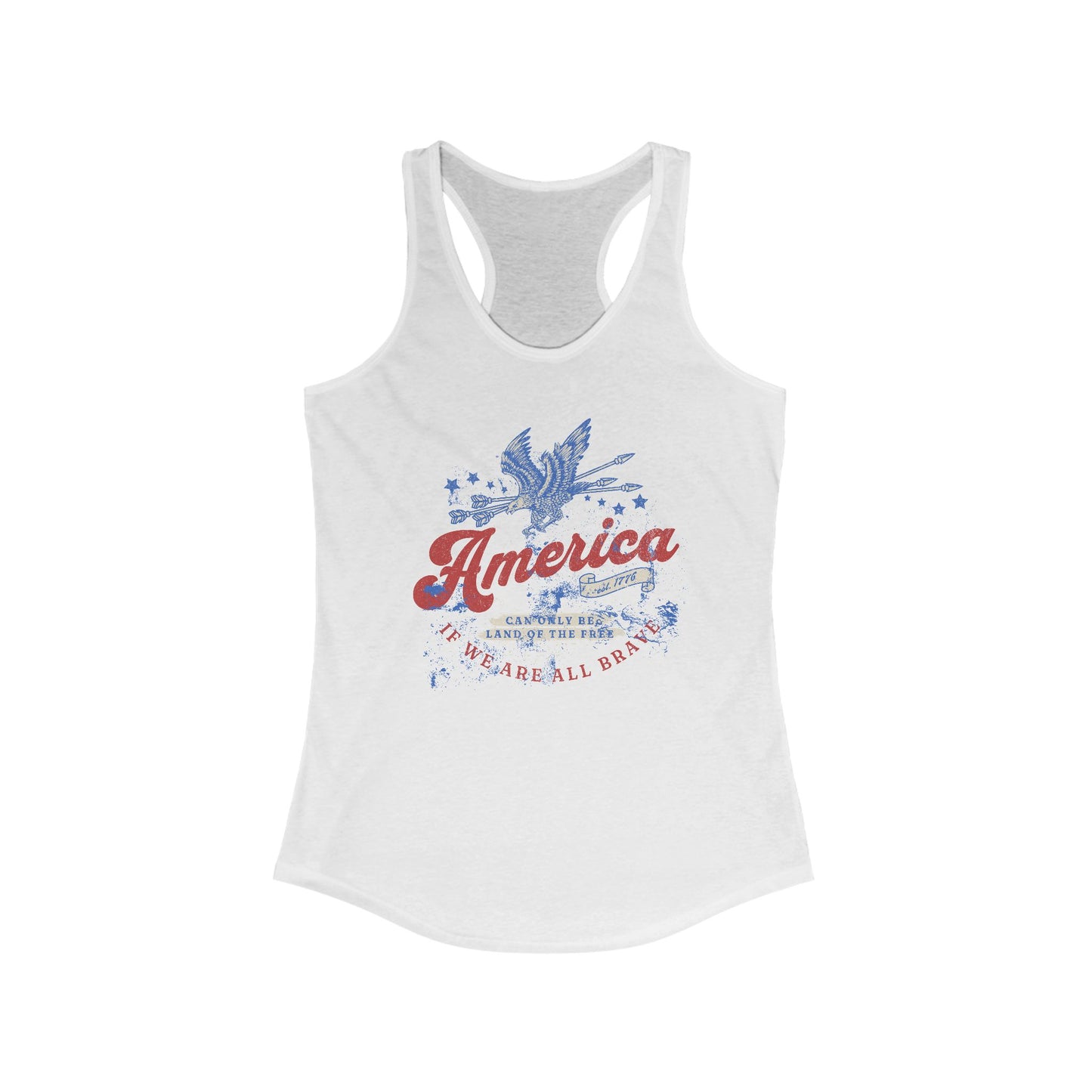 America Land of the Free Vintage Graphic Tank Top