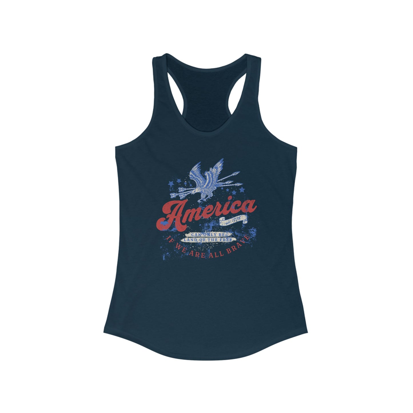 America Land of the Free Vintage Graphic Tank Top
