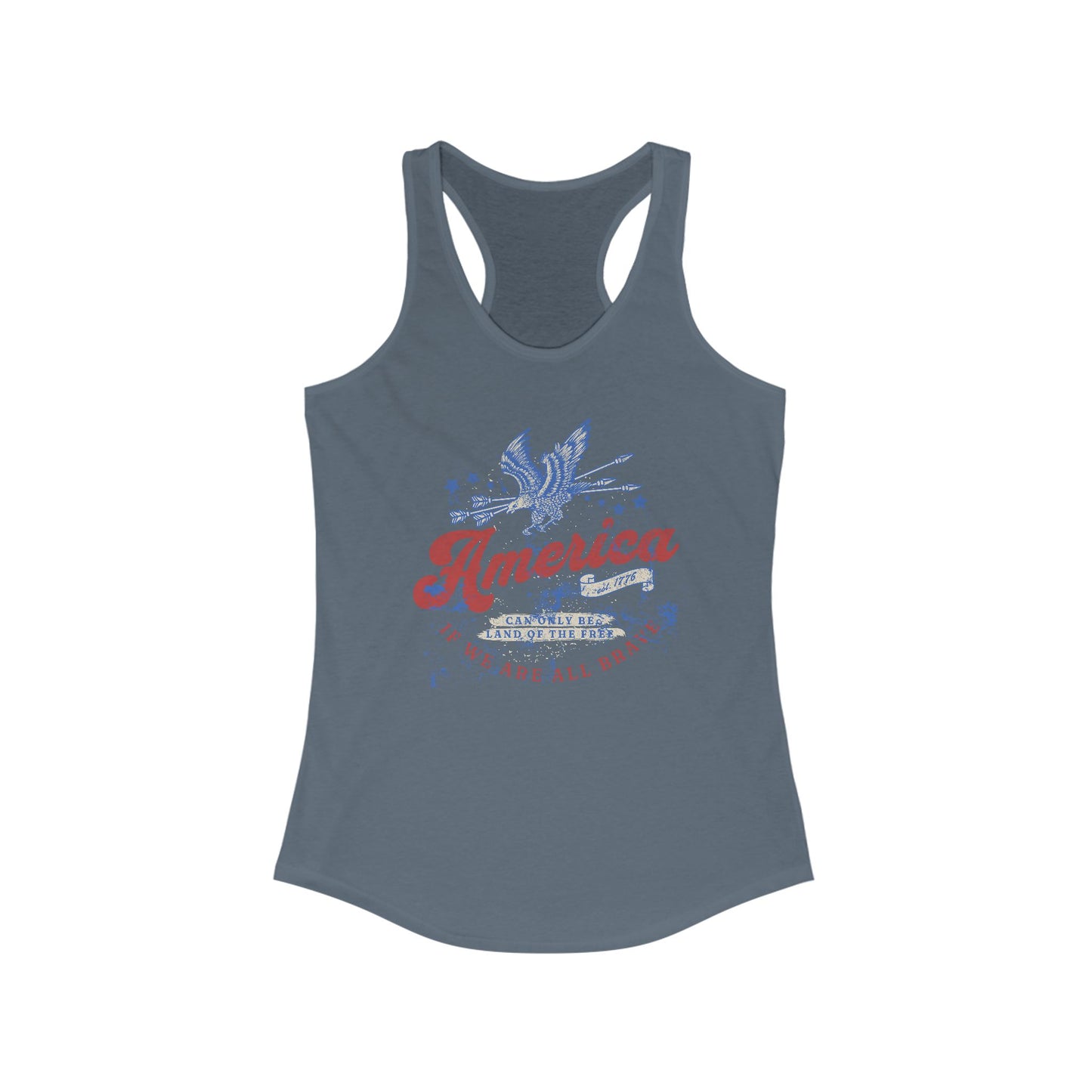America Land of the Free Vintage Graphic Tank Top