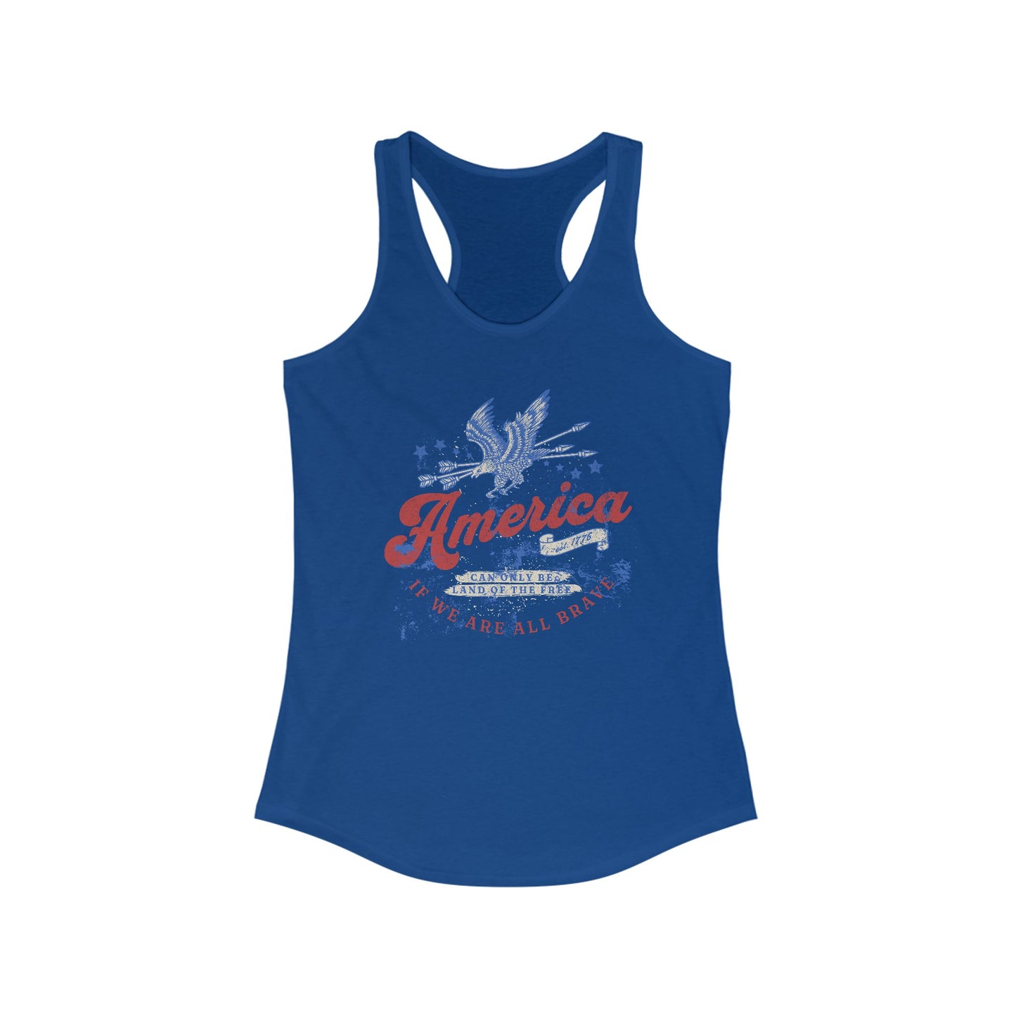 America Land of the Free Vintage Graphic Tank Top