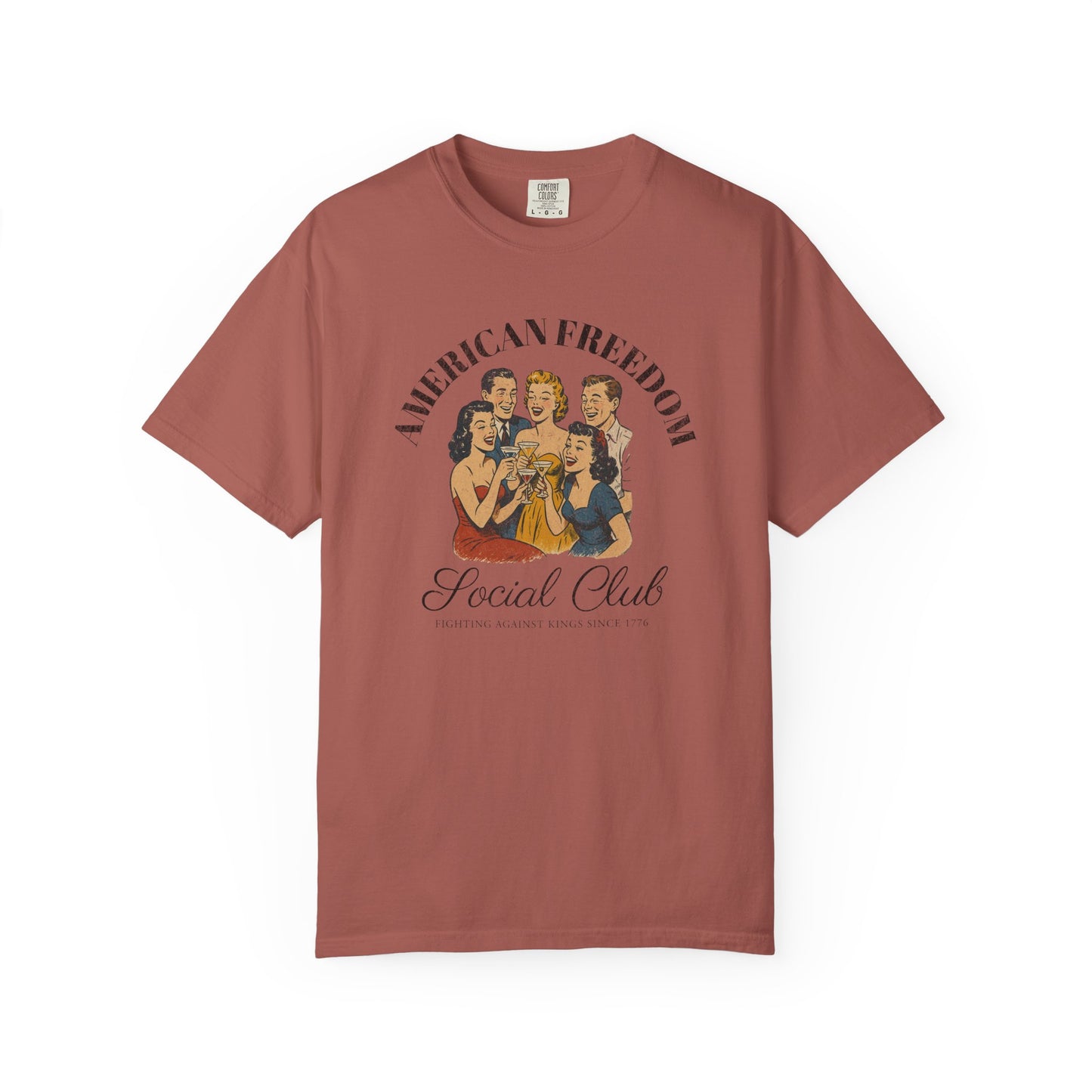 American Freedom Social Club Vintage Graphic T-Shirt - Relaxed Fit