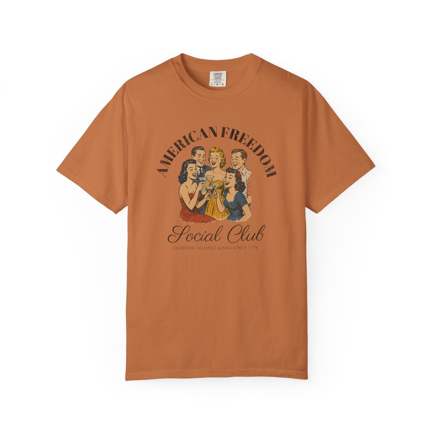 American Freedom Social Club Vintage Graphic T-Shirt - Relaxed Fit