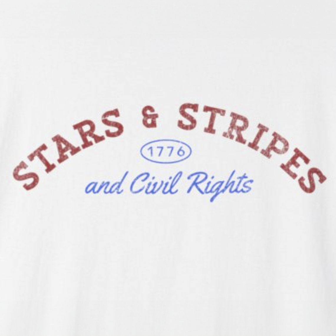 Stars & Stripes and Civil Rights Classic Vintage Varsity T-Shirt - Relaxed Fit