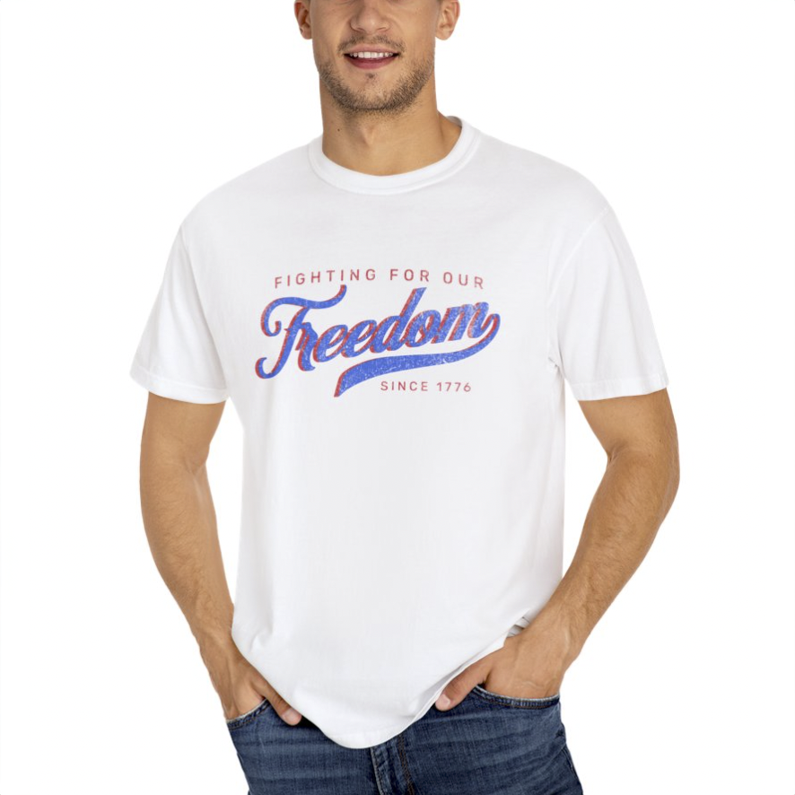 Fighting for Freedom Classic Vintage Sports T-Shirt - Relaxed Fit