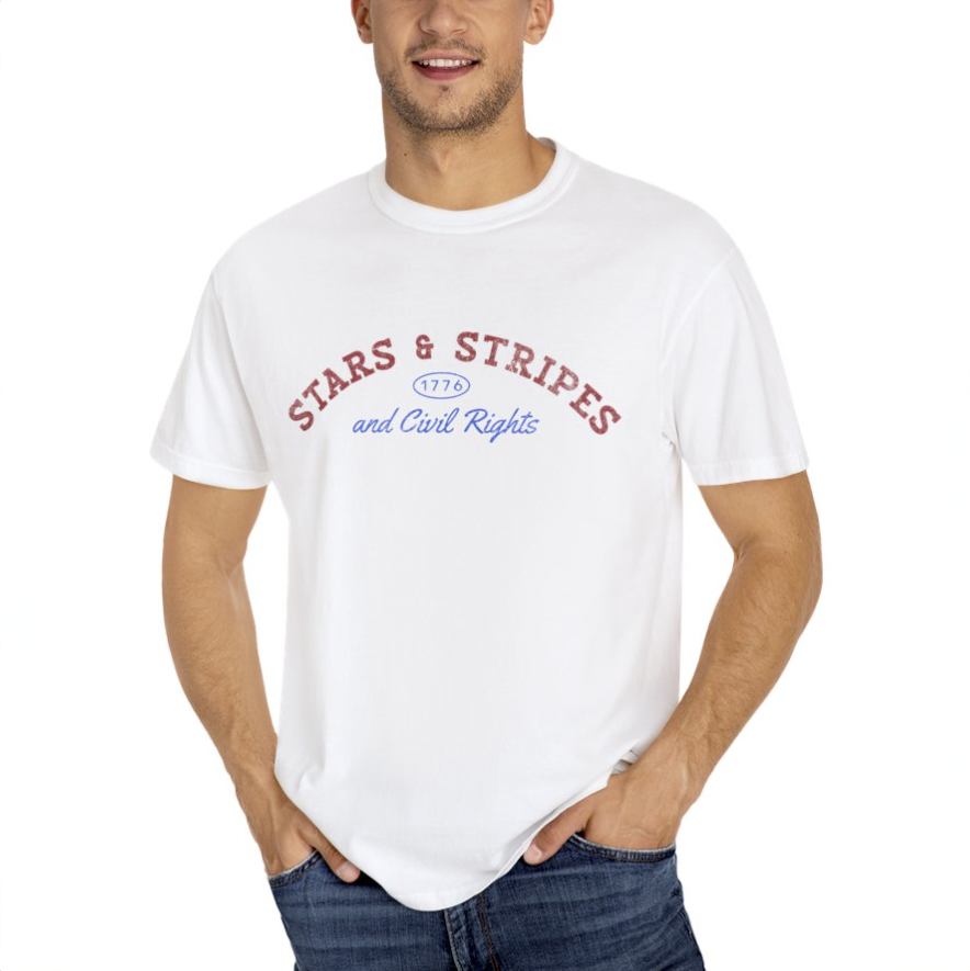 Stars & Stripes and Civil Rights Classic Vintage Varsity T-Shirt - Relaxed Fit