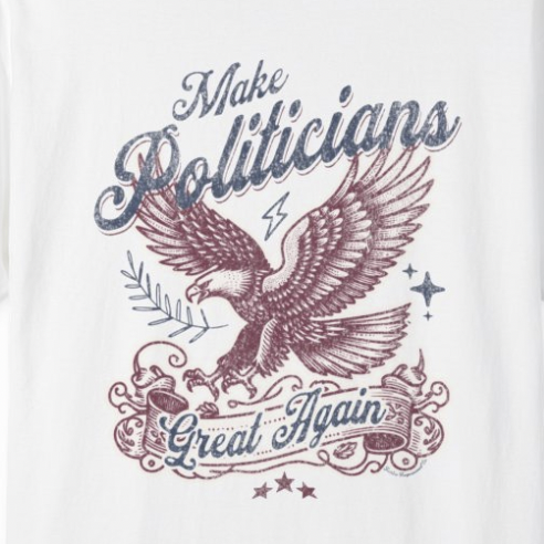 Make Politicians Great Again Vintage Eagle T-Shirt - Relaxed Fit