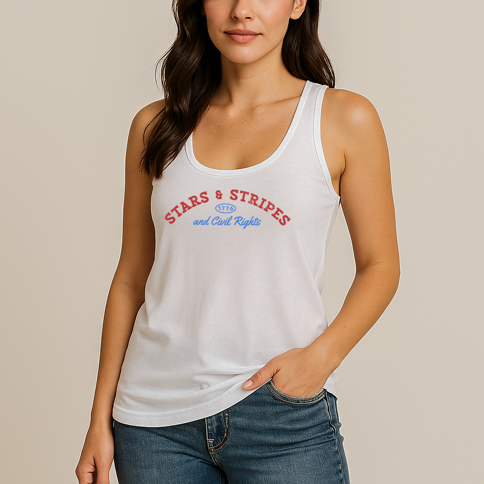 Stars & Stripes Civil Rights Vintage Varsity Tank Top