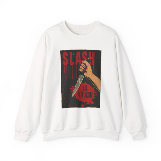 Slash the Patriarchy Vintage Movie Poster Crewneck Sweatshirt