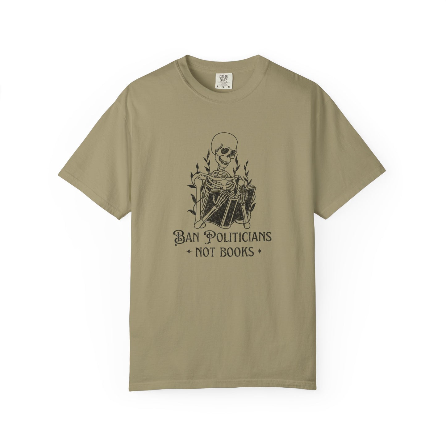 Ban Politicians Not Books Skeleton T-Shirt - Relaxed Fit