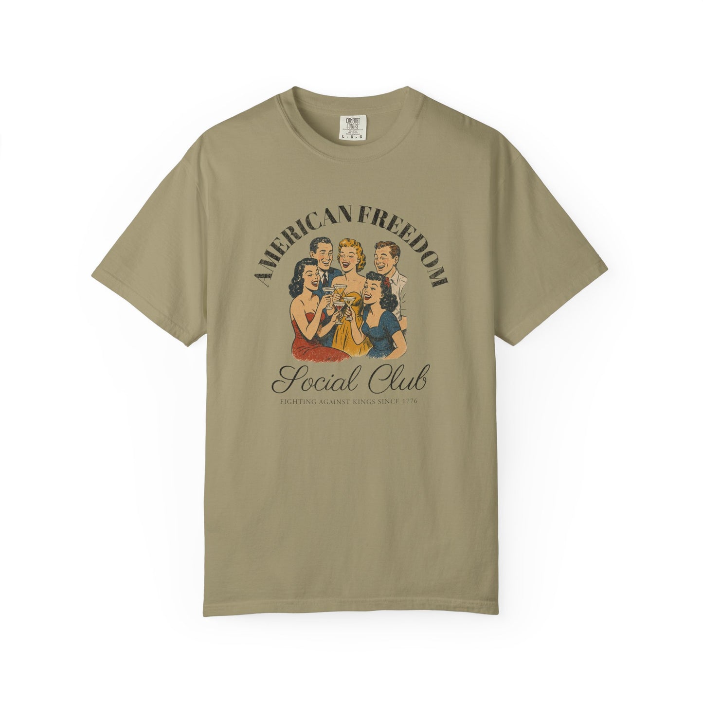 American Freedom Social Club Vintage Graphic T-Shirt - Relaxed Fit