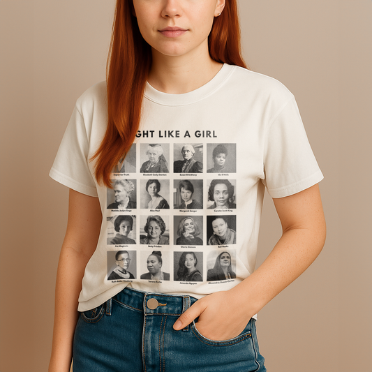 Fight Like A Girl Women Through History T-Shirt - Relaxed Fit