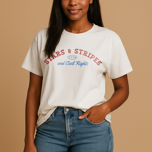 Stars & Stripes and Civil Rights Classic Vintage Varsity T-Shirt - Relaxed Fit