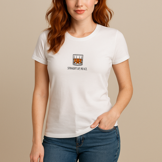 Straight Up, No ICE Whiskey T-Shirt - Classic Fit