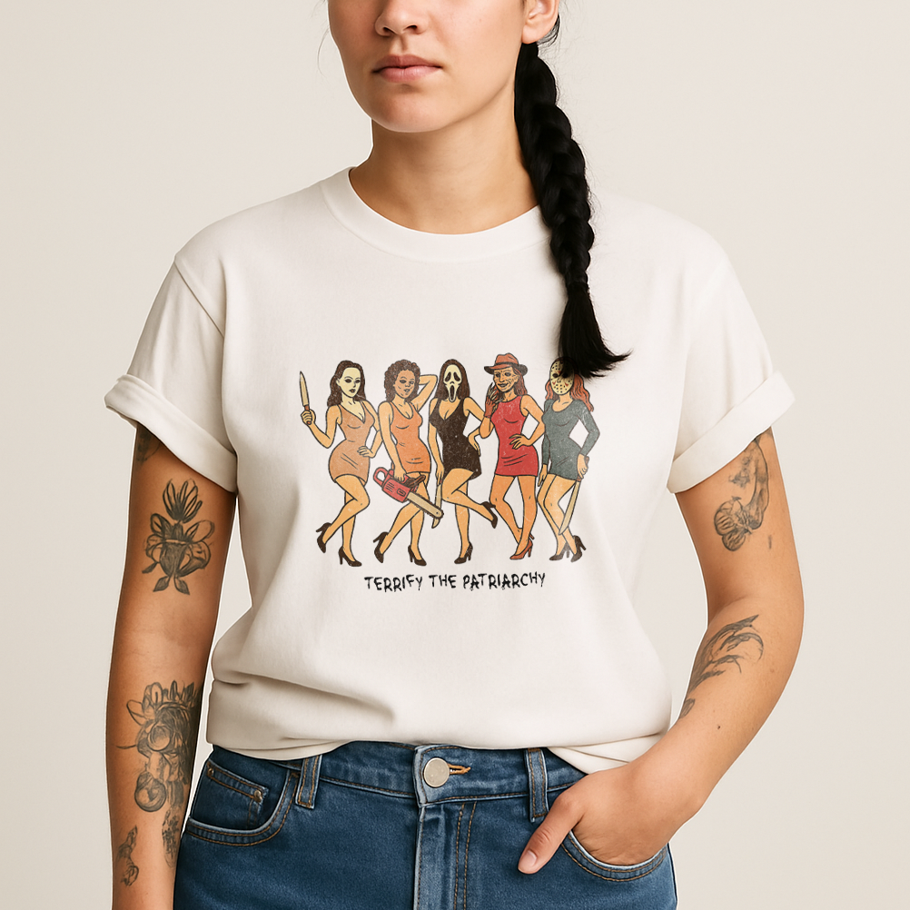 Terrify the Patriarchy Halloween Villains T-Shirt - Relaxed Fit